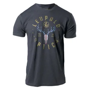 Leupold 179141 American Whitetail Charcoal Gray Cotton/Polyester Short Sleeve Medium