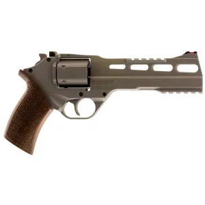 Chiappa CF340249 Rhino 60SAR *CA Compliant Medium Frame 357 Mag 6 Shot, 6 in Nickel-Plated Steel Vent Rib Barrel & Cylinder, Nickel-Plated Aluminum Frame w/Picatinny Rail, Walnut Grip, Concealed Hammer , Revolver