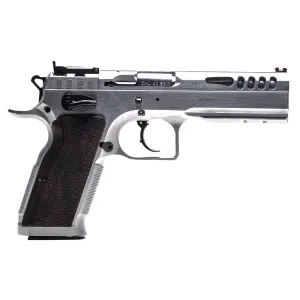 Tanfoglio IFG TFSTOCKM40SF Defiant Stock Master 40 S&W 17+1 4.75 in Hard Chrome Steel/Wood Grip, Pistol