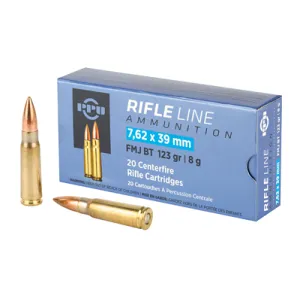 Prvi Partizan Rifle PP76239F, 762X39, 123 Grain, Full Metal Jacket, 20 Round Box PP76239F