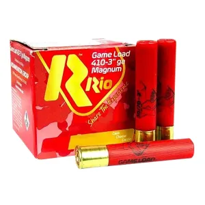 Rio Ammunition RCHV368 Game Load 410Gauge 3 11/16oz 8Shot 25 Per Box/10 Case, Shotshell Lead Loads