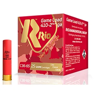 Rio Ammunition RCHV366 Game Load Heavy Field 410 Gauge 3 in 1 1/16 oz 6 Shot 25 Per Box/ 10 Case