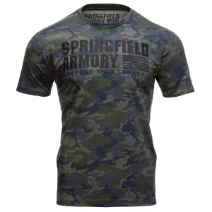 Springfield Armory GEP7128LG Vintage Camo Men's Camo Cotton Short Sleeve Large