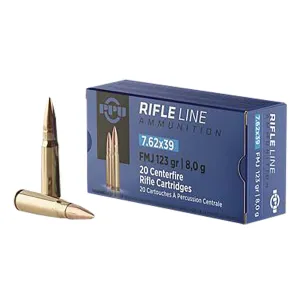 TR&Z PP739S Metric Rifle Rifle Line 7.62x39mm 123 gr Round Nose Soft Point 20 Per Box/ 50 Case, Centerfire Rifle Ammo