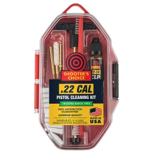 Shooters Choice SRS22P Pistol Cleaning Kit 22 Cal/Red Plastic Case