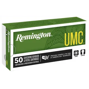 Remington 23718 UMC 9mmLuger 124gr Full Metal Jacket 50 Per Box/10 Case Centerfire, Handgun Ammunition