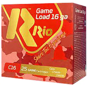 Rio Ammunition RCHV168 Game Load 16Gauge 2.75 1 1/8oz 8Shot 25 Per Box/10 Case, Shotshell Lead Loads