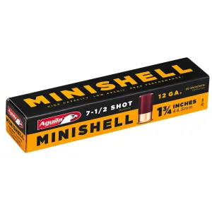 Aguila 1C128968 Minishell 12 Gauge 1.75 in 5/8 oz 8 Shot 20 Per Box/ 25 Cs