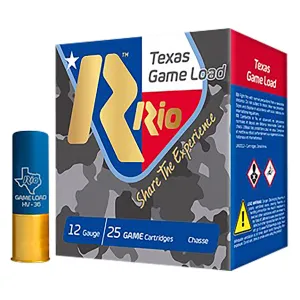 Rio Ammunition TGHV368TX Texas Game Load High Velocity 12 Gauge 2.75 1 1/4 oz 8 Shot 25 Per Box/ 10 Case, Shotshell Lead Loads