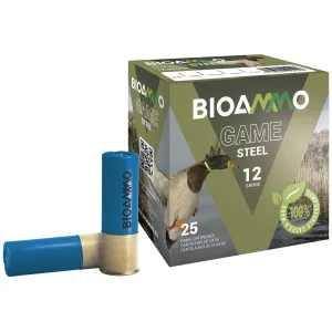 Bioammo BLS2840 Steel Game 12Gauge 2.75 in 1oz 4Shot 25 Per Box/10 Case, Shotgun Shells