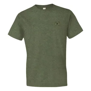 Hornady 99600L Hornady T-Shirt OD Green Cotton Polyester Short Sleeve Large