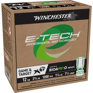 Winchester Ammo WCM127 E-Tech 12Gauge 2.75 1 1/8oz 7.5Shot 25 Per Box/10 Case, Shotshell Steel Loads