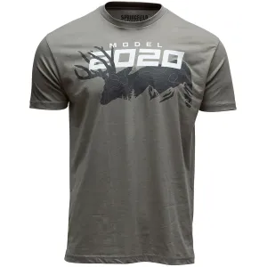 Springfield Armory GEP8607M 2020 Mule Deer Men's Stone Gray Cotton/Polyester Short Sleeve Medium