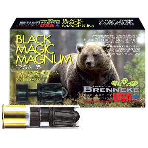 Brenneke SL123BMM Black Magic Magnum 12Gauge 3 in 1 3/8oz Slug Shot 5 Per Box/50 Case, Shotgun Shells