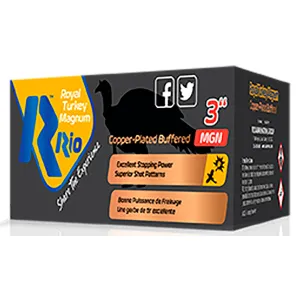 Rio Ammunition RTBCM506 Royal Turkey 12Gauge 1 3/4oz 6Shot 10 Per Box/25 Case, Shotshell Non-tox Loads