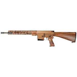 Windham Weaponry R18FSFSS308WG R18FSFSS 7.62x51mm NATO Caliber with 18in Barrel, 5+1 Capacity, Brown Cerakote Rec Finish, Woodgrain A2 Fixed Stock  Woodgrain Dipped Polymer Grip Right Hand
