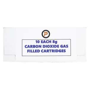 PepperBall 385010002 Lifelight CO2 Cylinder 8 Gram Silver 10 Pack
