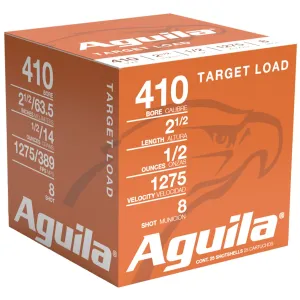 Aguila 1CHB4138 Birdshot High Velocity 410Gauge 2.50 in 1/2oz 8Shot 25 Per Box/20 Case, Shotgun Shells