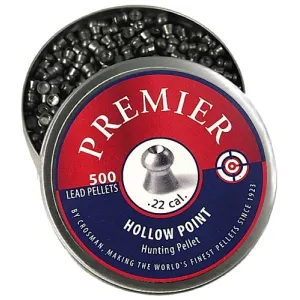 Crosman Premier Airgun Ammo, .22 Pellet, 500 Ct |LHP22