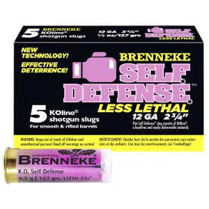 Brenneke SL122SDLL Self Defense 12Gauge 2.75 1/3oz Sabot Slug Shot 5 Per Box/50 Case, Shotshell Slug Loads