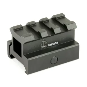 Leapers, Inc. - UTG 3-Slot Compact Riser Mount, .83 in, Medium Compact Height , Picatinny, Black MNT-RS08S3