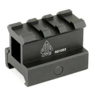 Leapers, Inc. - UTG 3-Slot Compact Riser Mount, 1 in, Height Compact Riser, Picatinny, Black MNT-RS10S3