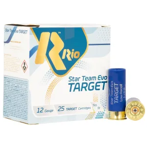 Rio Ammunition STT32LR75 Team Target 12Gauge 2.75 1 1/8oz 7.5Shot 25 Per Box/10 Case, Shotshell Lead Loads
