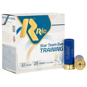 Rio Ammunition STT3275 Star Team EVO Training 12Gauge 2.75 1 1/8oz 7.5Shot 25 Per Box/10 Case, Shotshell Lead Loads