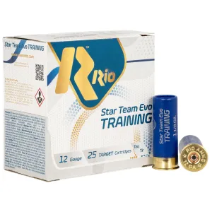 Rio Ammunition STT328 Star Team EVO 12Gauge 2.75 1 1/8oz 8Shot 25 Per Box/10 Case, Shotshell Lead Loads