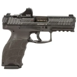Heckler & Koch 81000879 VP9 LE PI Sports South Exclusive 9mm Luger 17+1/20+1, 4.70 Black Polygonal Rifled Barrel, Exclusive Damascus Cerakote Optic Ready/Serrated Slide, Black Finger Grooved Poly Grips, Features Holosun SCS Red Dot, Pistol