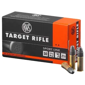 RWS/Umarex 2132478 Target Rifle Sport Line 22LR 40gr Lead Round Nose 50 Per Box/100 Case, Rimfire Ammuinition