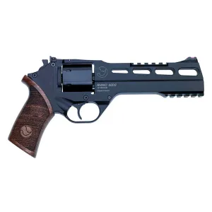 Chiappa CF340248 Rhino 60SAR *CA Compliant Medium Frame 357 Mag 6 Shot, 6 in Black Anodized Steel Vent Rib Barrel, Blued Steel Cylinder, Black Anodized Aluminum Frame w/Picatinny Rail, Walnut Grip, Concealed Hammer , Revolver
