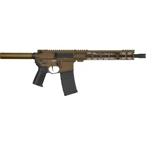 CMMG 55A280AMB Banshee MK4 5.56x45mm 30+1 12.50 Black Nitride Medium Taper Threaded Barrel, EML 11 M-LOK Handguards, Midnight Bronze Cerakote Aluminum Pic Rail Receiver, MB Pistol Tube, CMMG Zeroed Grips, Tactical Pistol