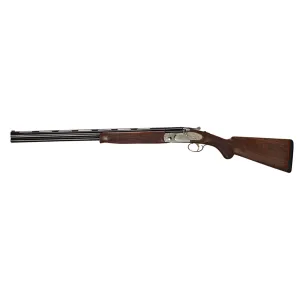 Bettinsoli USA BOLL202822 Overland EELL 20 Gauge 28 in 3 in 2rd, Stainless Engraved Rec, Blued Barrel, Walnut Fixed Comb Stock, Includes 8 Chokes