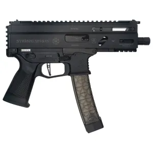 Grand Power 8588005808590 SP9A3S Stribog 9mm Luger 30+1 5.50 Black Threaded BBL, M-LOK Handguard, Black Hardcoat Anodize Alum/Polymer Rcvr w/Pic Rail, Black Polymer Grip, Rear Pic Rail, QD Sling Sockets, Ambidextrous,Tactical Pistols