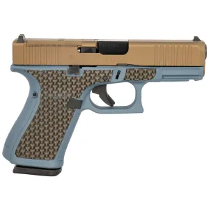 Glock PA195S204MOSBTFBBSYNOY G19 Gen5 MOS Compact Frame 9mm Luger 15+1 4.02 Black GMB Barrel Coyote nPVD MOS Cut/Serrated Steel Slide, Gray Cerakote Poly Frame w/Pic Rail, YNOT Lasered Grip, Ambi, Pistol
