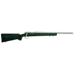 Remington R85508 Model 700 300 Win Mag 3+1 Cap 24 in 5-R TB Polished Stainless Rec/Barrel Black Fixed HS Precision Stock with Green Webbing Right Hand (Full Size)