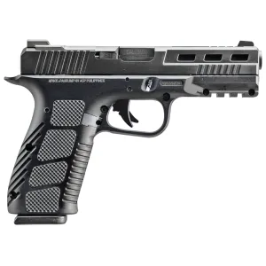 Rock Island 57124 STK100 9mm Luger 17+1 4 Black PVD Ported/Serr Slide, Black Anod Frame,Pistol