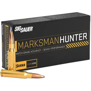 Sig Sauer E65CMGK13020 Marksman Hunter 6.5Creedmoor 130gr 20 Per Box/10 Case