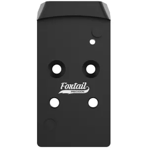 Foxtail Precision 100017 Rear Sight Dovetail Optic Adapter Plate for CZ P10 Black Anodized CZ P10