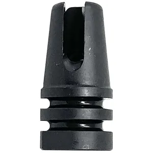 Lead & Steel Llc LSA1FH12X28 M16A1 Style Flash Suppressor 1/2-28 tpi Black 4140 Steel Three Prong