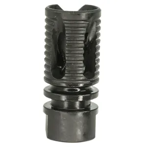 Lead & Steel Llc LSSAWFH12X28 Saw Style Flash Suppressor 1/2-28 tpi Black 4140 Steel Closed Tine