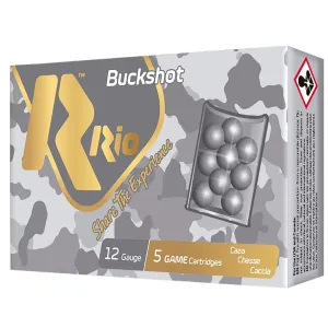 Rio Ammunition RB122725 Royal Buck 12Gauge 2.75 4Buck Shot 25 Per Box/10 Case, Shotshell Buckshot Loads