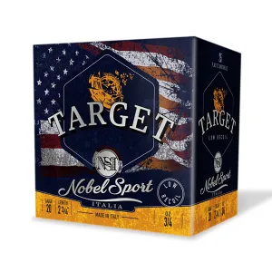 Nobel/eurosports Llc ANSLR208 Target Low Recoil 20Gauge 2.75 3/4oz 8Shot 25 Per Box/10Case, Shotshell Lead Loads