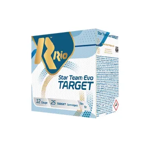 Rio Ammunition STT28LT9 Star Team EVO Target 12Gauge 2.75 1oz 9Shot 25 Per Box/10 Case,Shotshell Lead Loads
