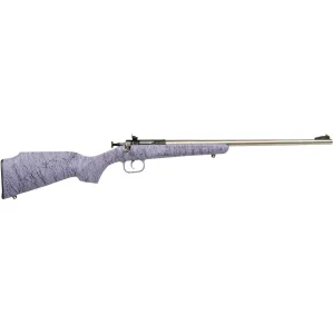 Crickett KSA2445 Gen2 Youth 22 LR 1rd 16.13 Stainless Single Shot BBL, Stainless Rcvr, Purple w/Black Webbing Fixed Synthetic Stock,Rimfire Rifles