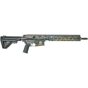 Heckler & Koch 81001002 MR556 A1 75th Anniversary 5.56x45mm 10+1 16.50 Black Steel Barrel, Flecktarn Camo Pic Rail Aluminum Receiver, M-LOK Handguard, Black Synthetic Adj Stock, 4 Magazines, Rifle