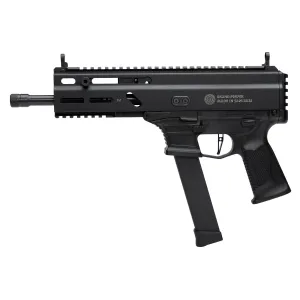 Grand Power Stribog SP9A3G, Semi-auto Pistol, 9MM, 8 in Threaded Barrel, Aluminum Frame, Non-Reciprocating Charging Handle, M-LOK Rail, Compatible with Glock Style Mags, Matte Finish, Black, 33 Rounds, 3 Mags, Plastic Hard Case GRP8588005808545