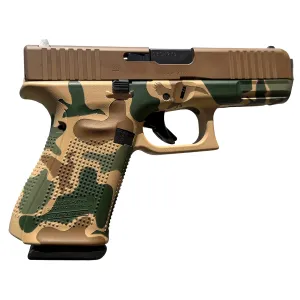 Glock PA47S204MOSNDHG G47 Gen5 MOS Full Size Frame 9mm Luger 17+1 4.49 Black GMB Barrel, Vintage Camo Brown Cerakote MOS Cut/Serrated Steel Slide, Camo Poly Frame w/Pic Rail & Grip, Ambi, Pistol