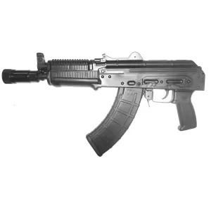 Riley Defense Krinkov, AK Pistol, Semi-auto, 556 NATO, 8.5 in Barrel, Matte Finish, Black, Polymer Pistol Grip, Adjustable Sights, Manual Safety, 30 Rounds, 1 Mag, Includes Modular Rear Trunnion RAK556-KRINK-PSTL